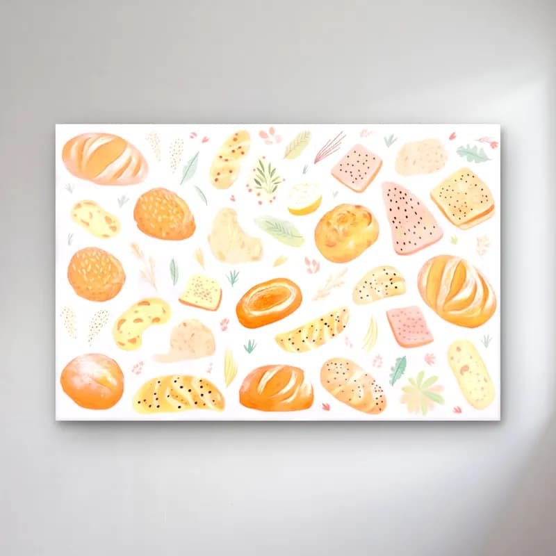 Pastel Ekmek ve Pastalar No. 10 cam tablo — Pastel Ekmek ve Pastalar No. 10 — pastel ekmek ve pastalar