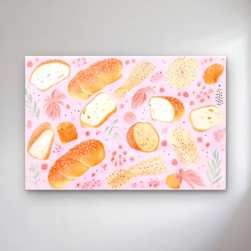 Pastel Ekmek ve Pastalar No. 11 cam tablo — Pastel Ekmek ve Pastalar No. 11 — pastel ekmek ve pastalar