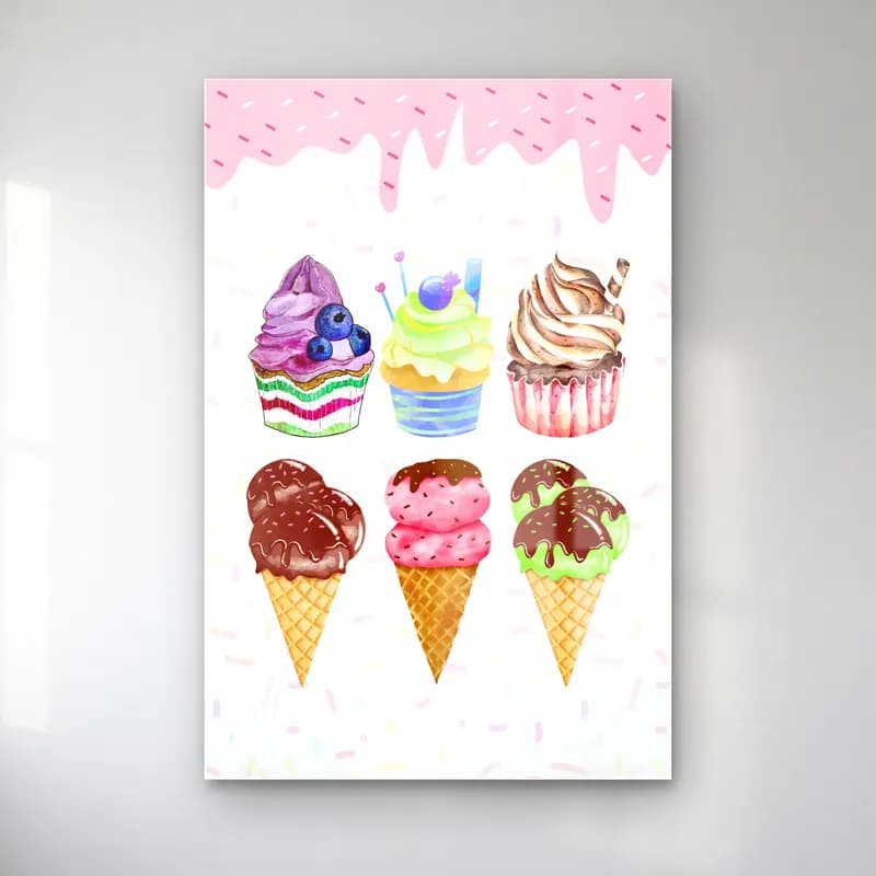 Pastel Tatlılar No. 33 cam tablo — Pastel Tatlılar No. 33 — pastel tatlılar
