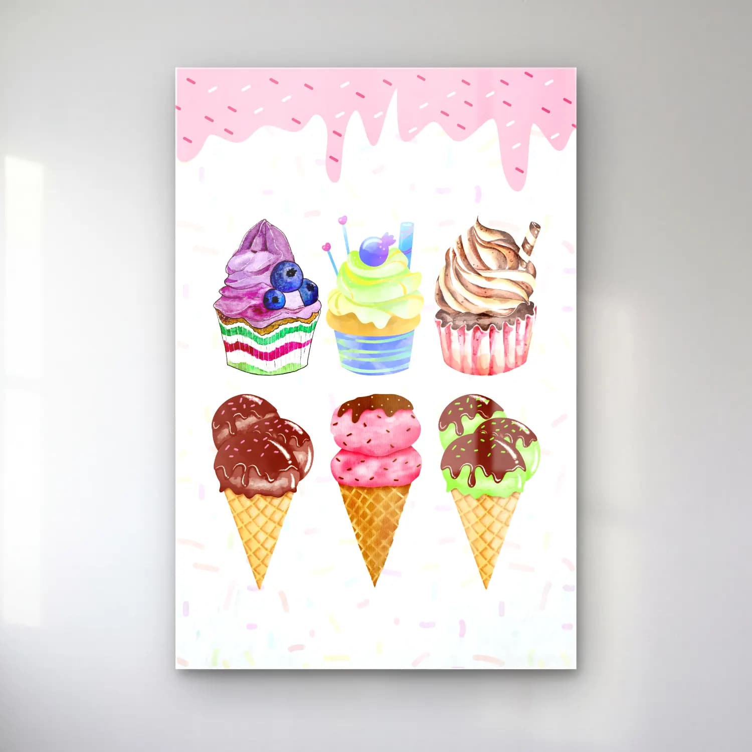 Pastel Tatlılar No. 33 cam tablo — Pastel Tatlılar No. 33 — pastel tatlılar