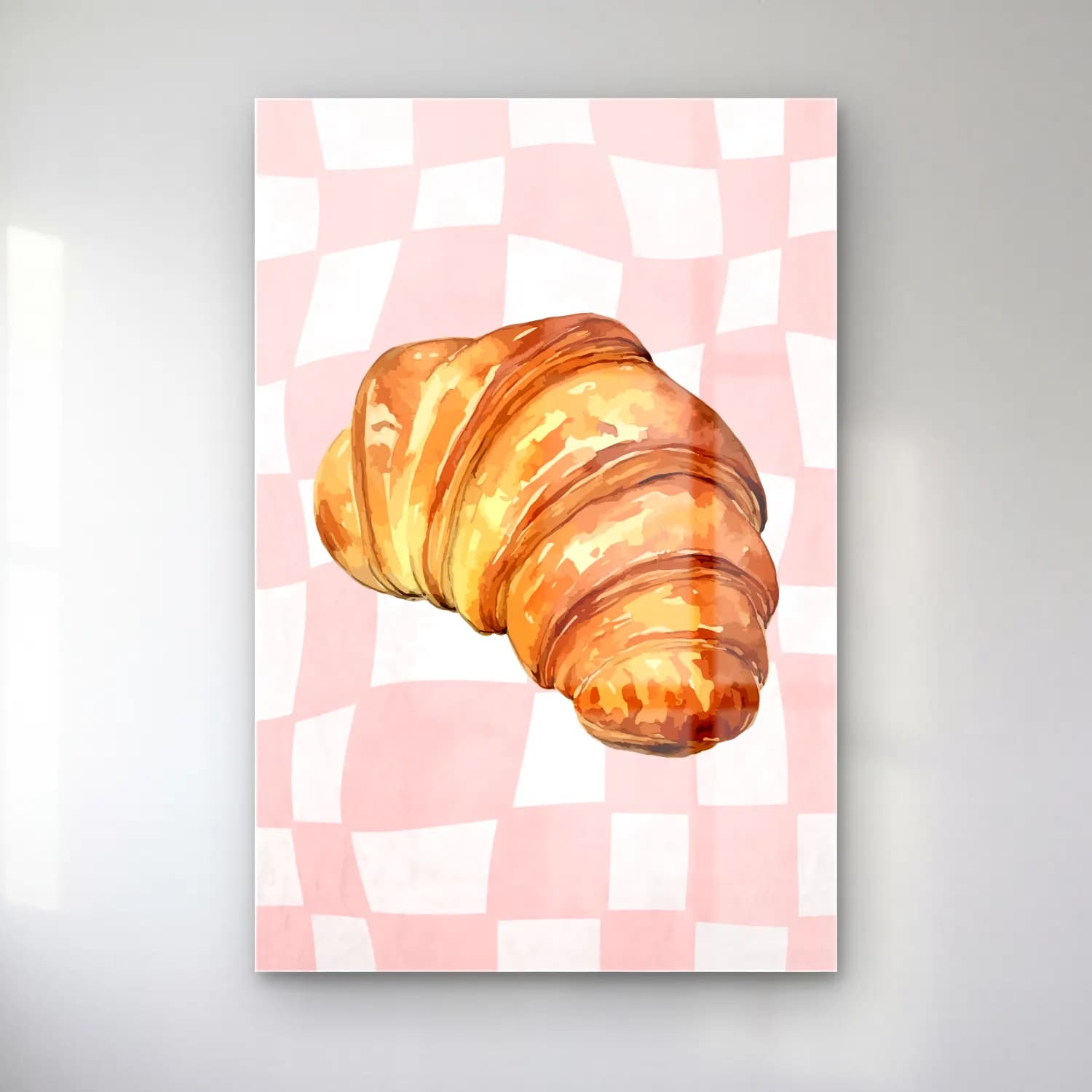 Suluboya Ekmek ve Pastalar – Pastel Tonlar cam tablo — Suluboya Ekmek ve Pastalar – Pastel Tonlar — suluboya ekmek ve pastalar