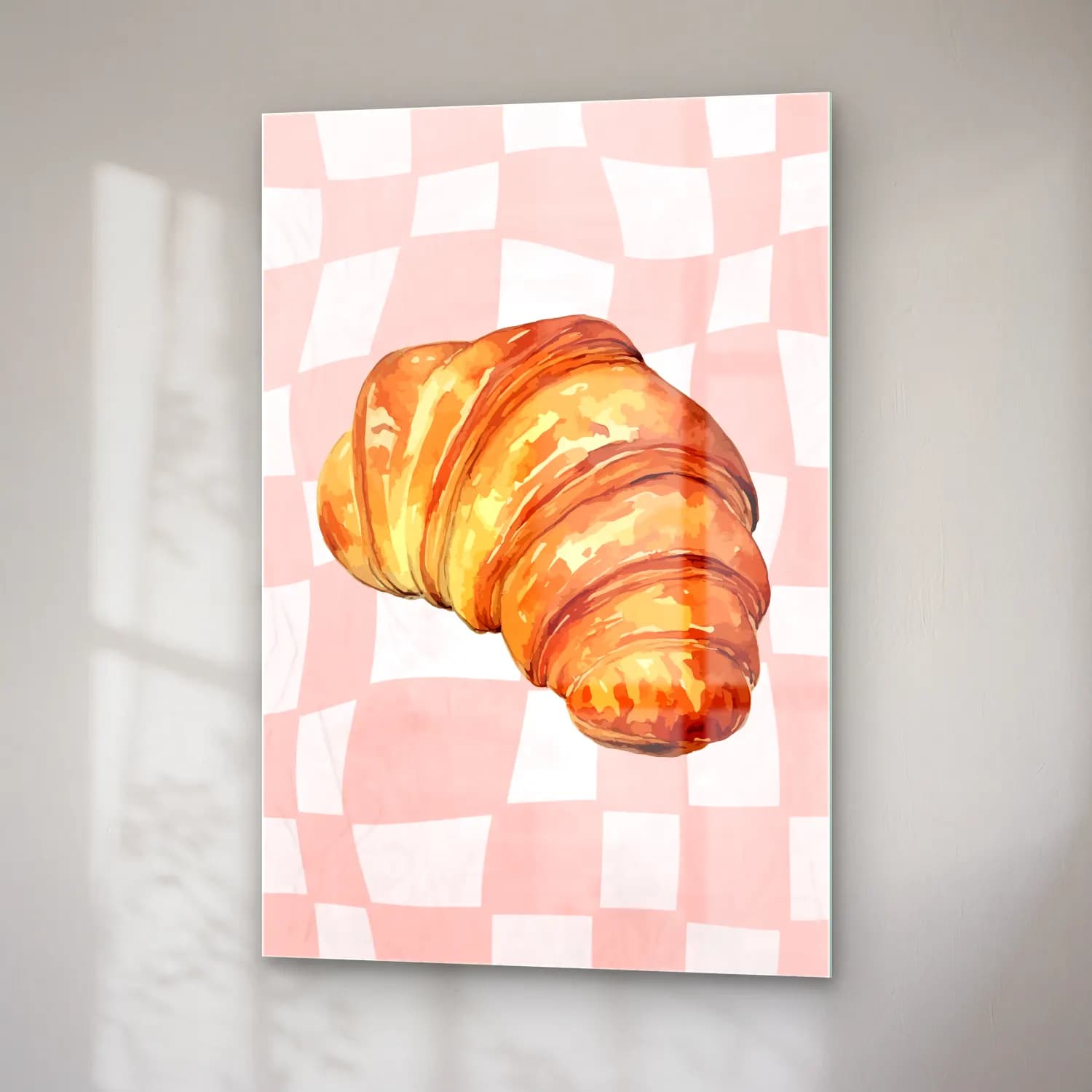 Suluboya Ekmek ve Pastalar – Pastel Tonlar cam tablo — sağ açıdan görünüm