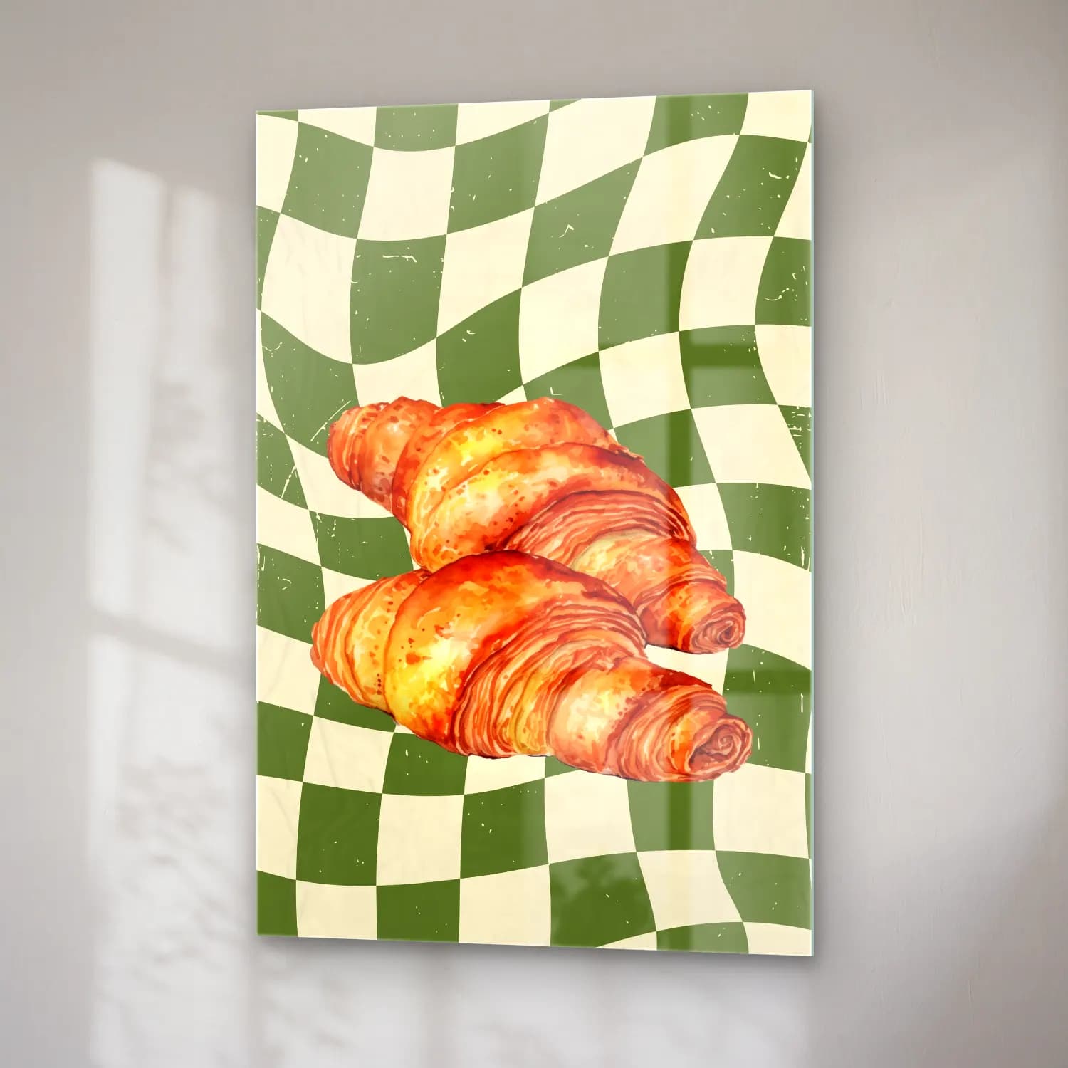 Vintage Dama Deseni – Pastel Tonlar cam tablo — sağ açıdan görünüm