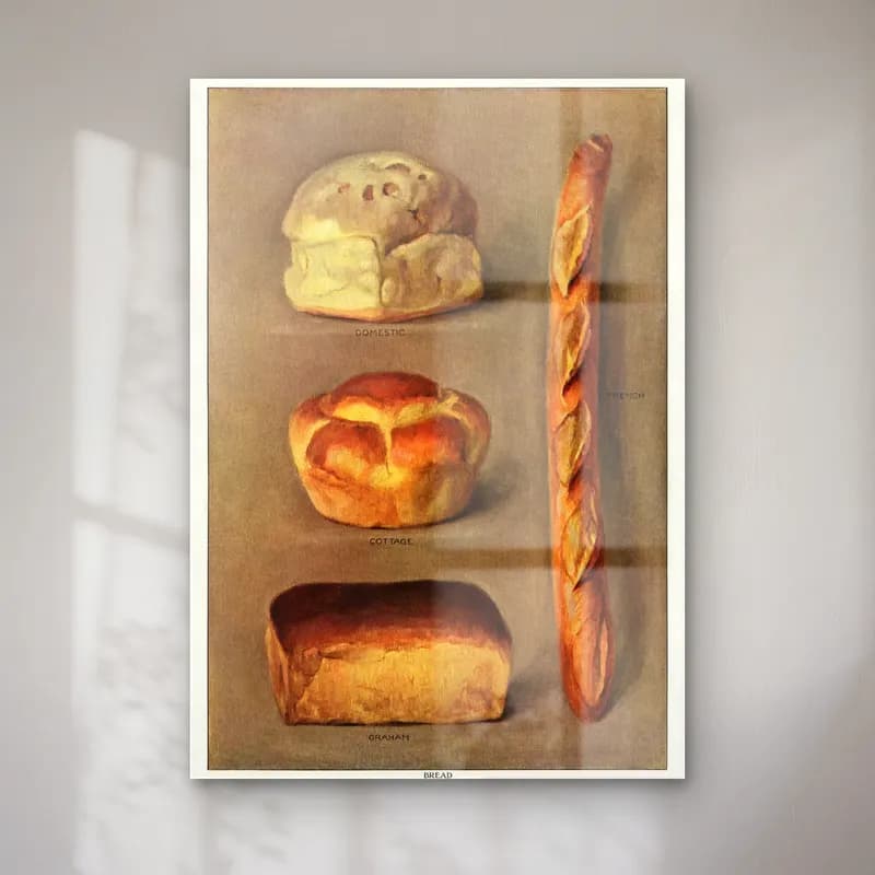 Vintage Ekmek ve Pastalar No. 16 cam tablo — Vintage Ekmek ve Pastalar No. 16 — vintage ekmek ve pastalar