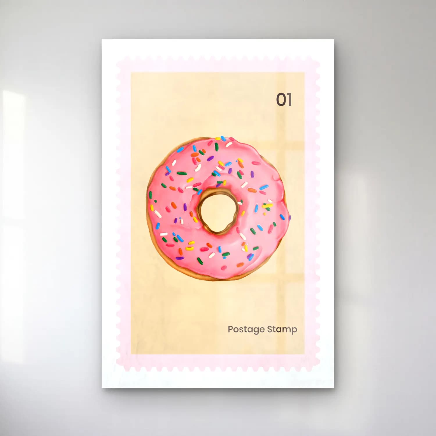 Pastel Harf Posteri – Pembe Tonlar cam tablo — Pastel Harf Posteri – Pembe Tonlar — pastel harf posteri