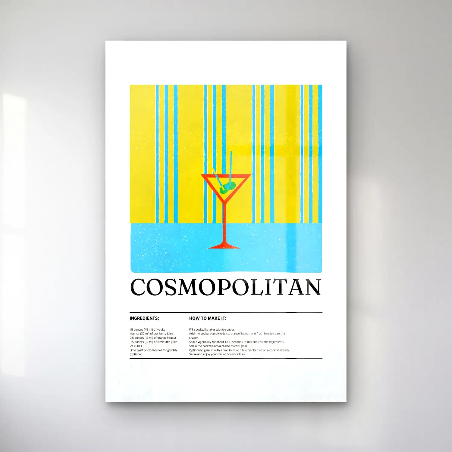 Vintage Poster Kokteyl No. 10 cam tablo — Vintage Poster Kokteyl No. 10 — vintage poster kokteyl