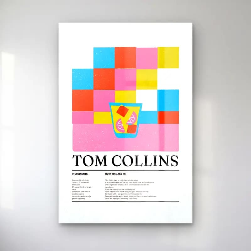 Vintage Poster Kokteyl No. 12 cam tablo — Vintage Poster Kokteyl No. 12 — vintage poster kokteyl