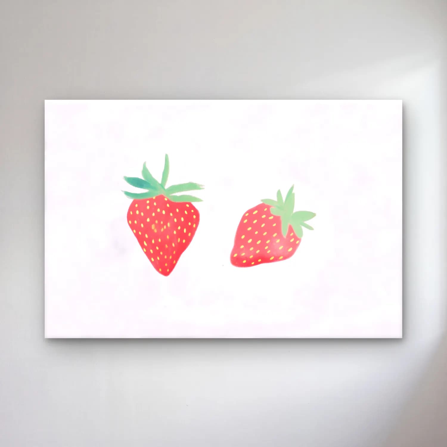 Pastel Çilekler No. 8 cam tablo — Pastel Çilekler No. 8 — pastel çilekler