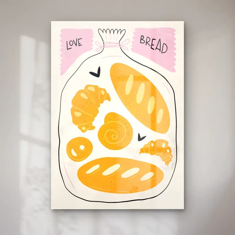 Pastel Ekmek ve Pastalar No. 13 cam tablo — Pastel Ekmek ve Pastalar No. 13 — pastel ekmek ve pastalar