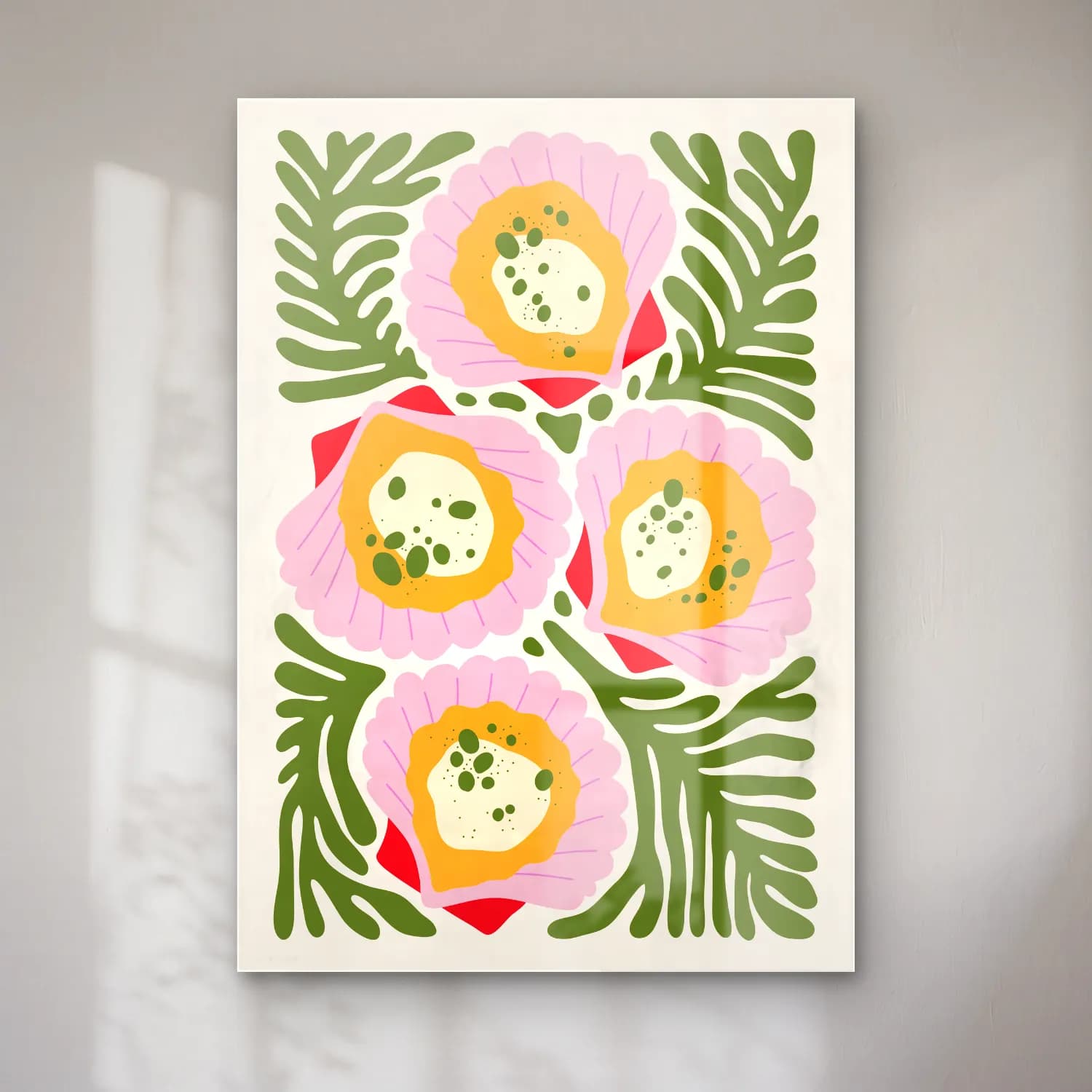 Boho Çiçek Deseni No. 103 cam tablo — Boho Çiçek Deseni No. 103 — boho çiçek deseni