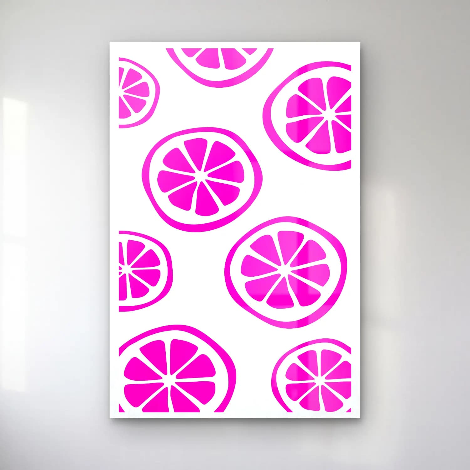 Retro Limonlar – Pembe Tonlar cam tablo — Retro Limonlar – Pembe Tonlar — retro limonlar