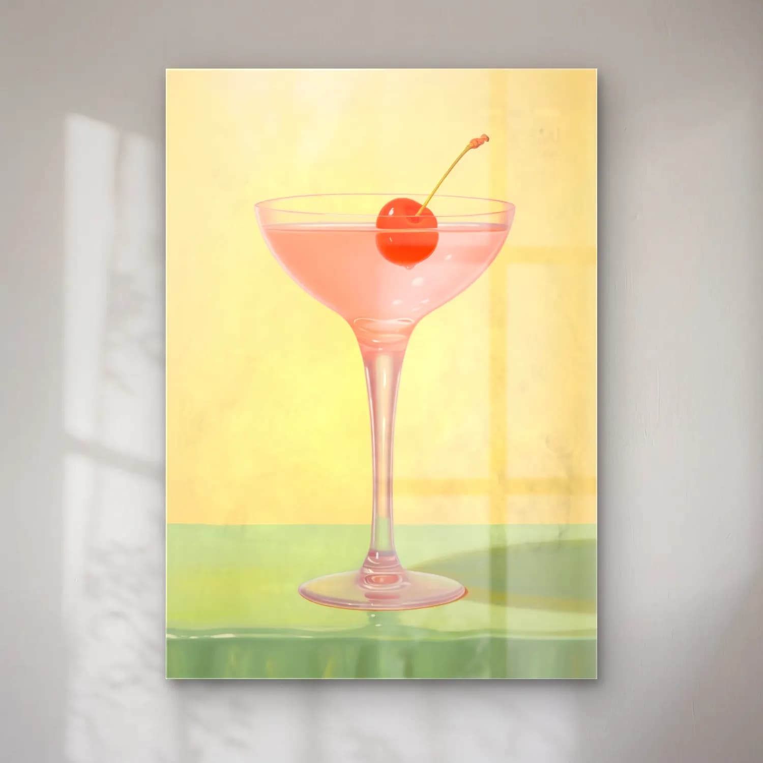 Yağlı Boya Kokteyl – Pembe Tonlar cam tablo — Yağlı Boya Kokteyl – Pembe Tonlar — yağlı boya kokteyl