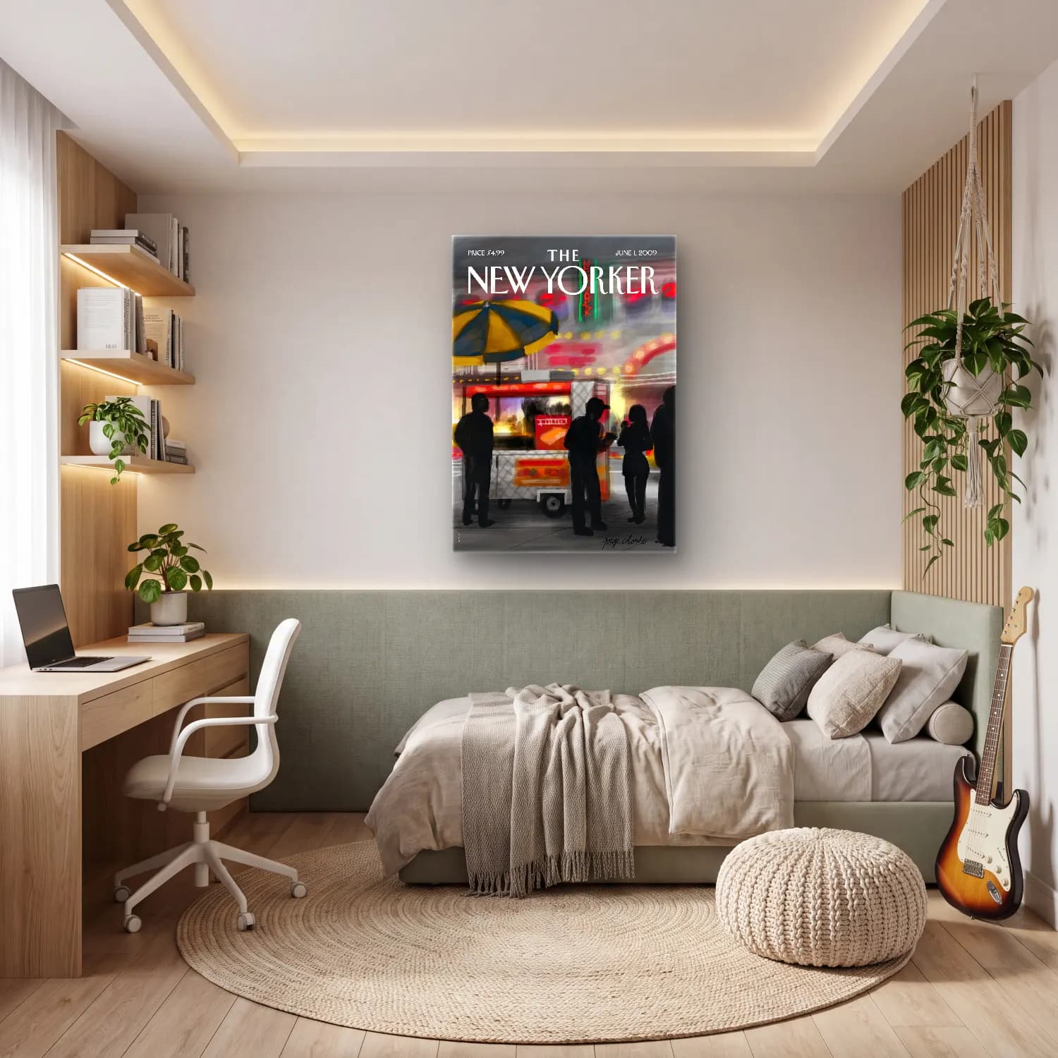 Modern Soyut Kalabalık Cadde – Siyah Beyaz Tonlar cam tablo — genç odasında