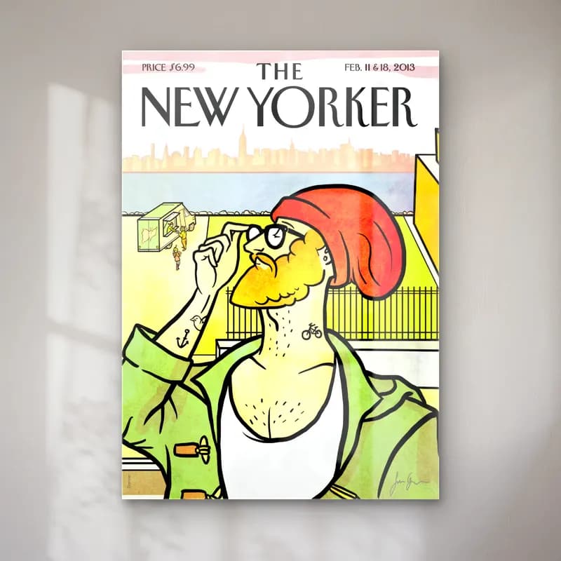 Vintage New York Silüeti – Sarı Tonlar cam tablo — Vintage New York Silüeti – Sarı Tonlar — vintage new york silüeti