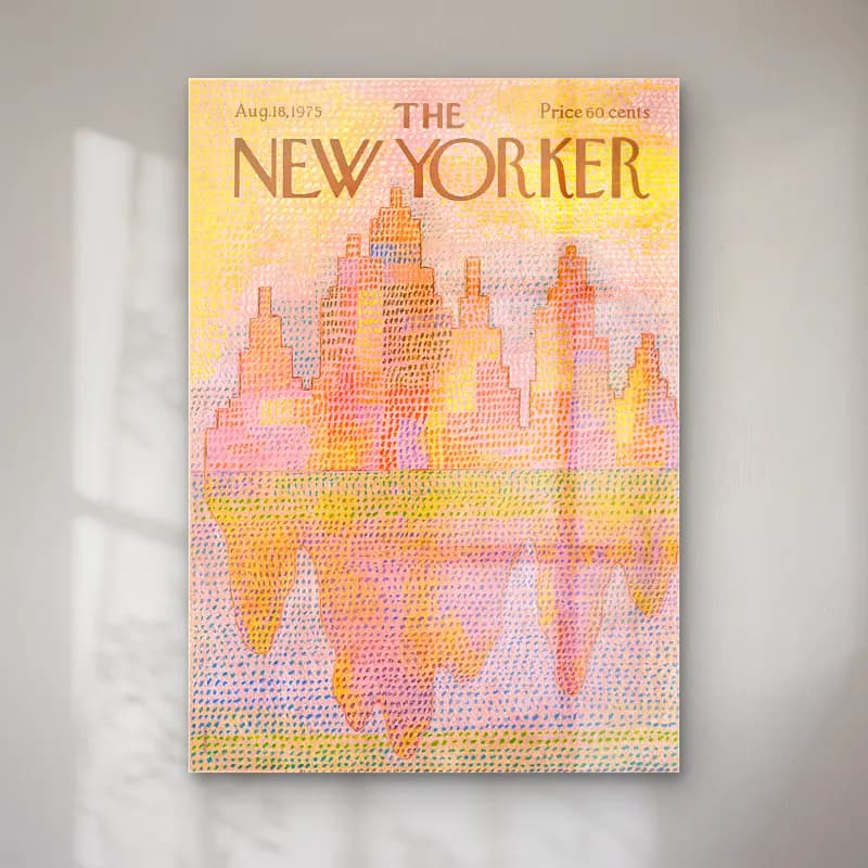 Pastel New York Silüeti – Turuncu Tonlar cam tablo — Pastel New York Silüeti – Turuncu Tonlar — pastel new york silüeti
