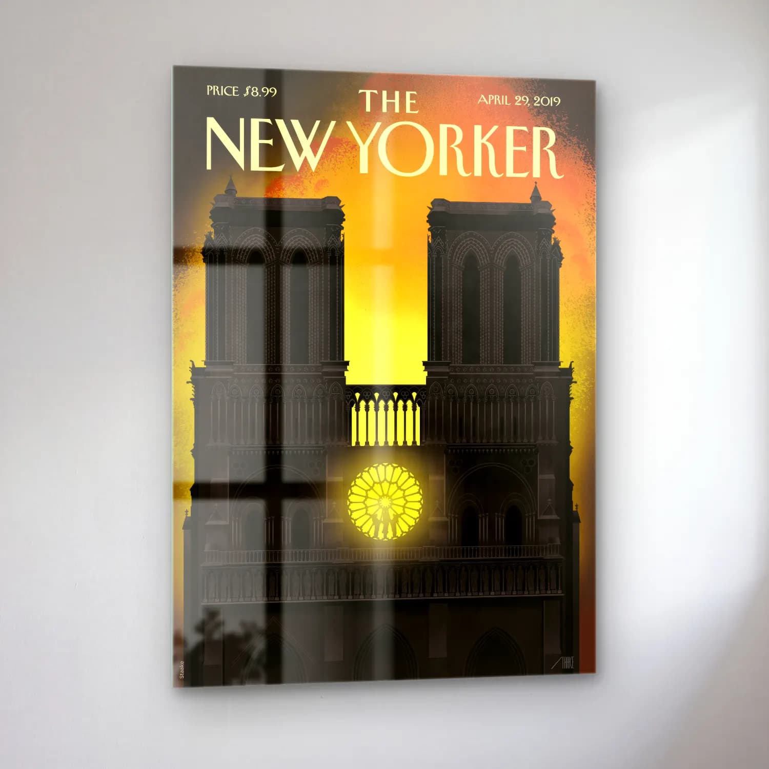 Vintage Poster Katedral cam tablo — sol açıdan görünüm