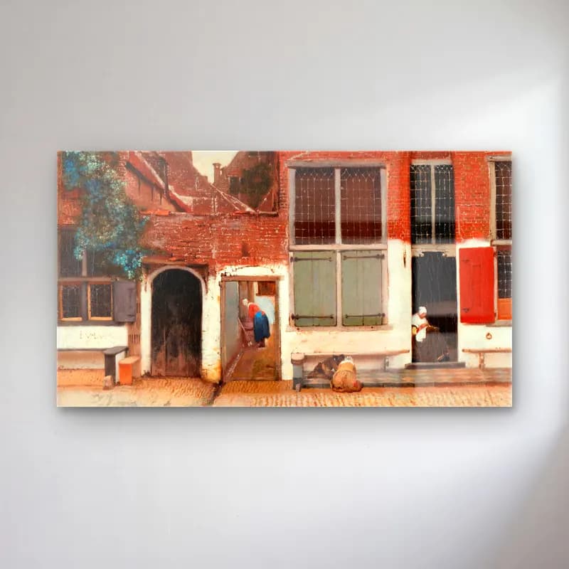 Johannes Vermeer – The Little Street cam tablo — Johannes Vermeer – The Little Street — yağlı boya köy sokağı