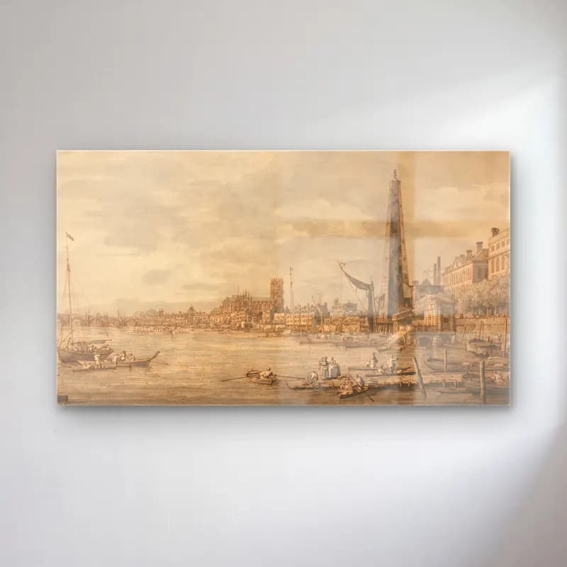 Vintage Liman ve Tekneler No. 4 cam tablo — Vintage Liman ve Tekneler No. 4 — vintage liman ve tekneler