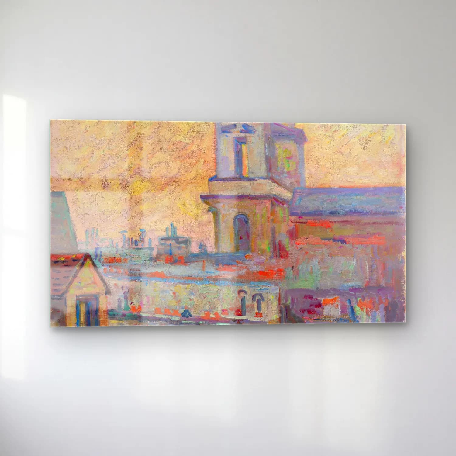 Armand Guillaumin – L’Eglise Saint-Sulpice, Paris cam tablo — sol açıdan görünüm