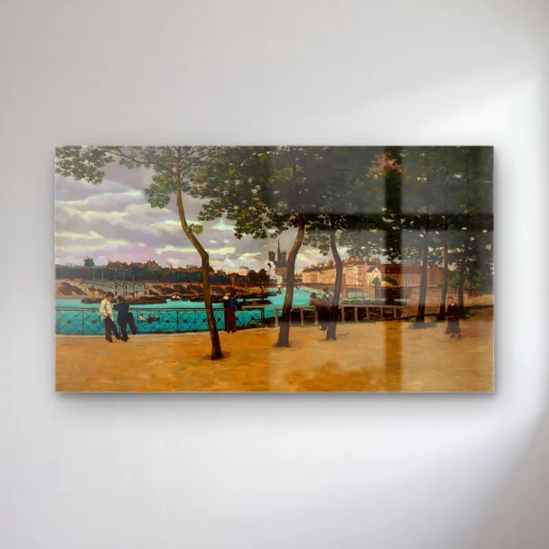 Armand Guillaumin – View of the Seine, Paris cam tablo — Armand Guillaumin – View of the Seine, Paris — empresyonist liman ve tekneler