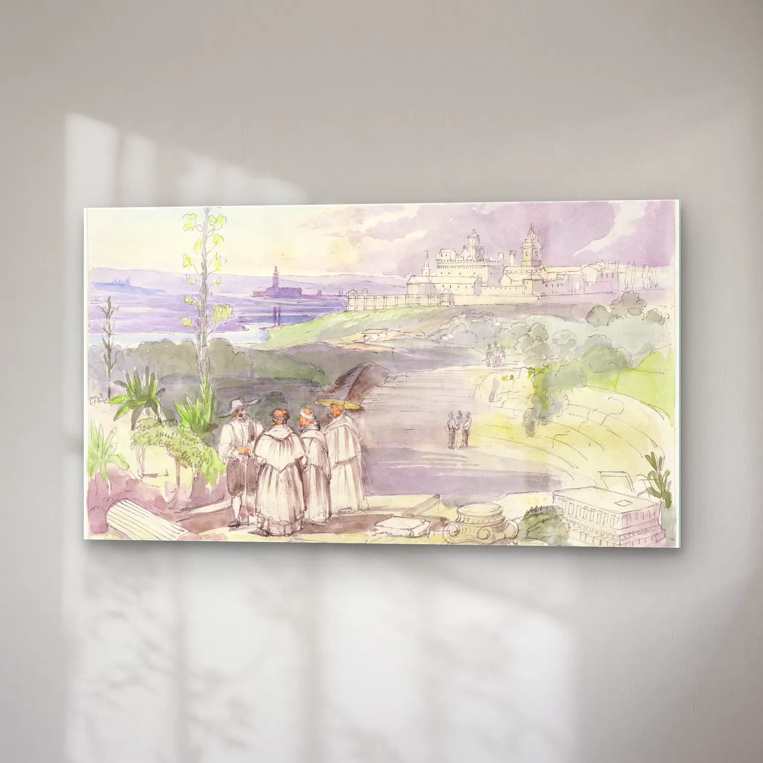 Charles Hamilton Smith – Ruins of the Ancient City of Italica, Seville in the… cam tablo — sağ açıdan görünüm