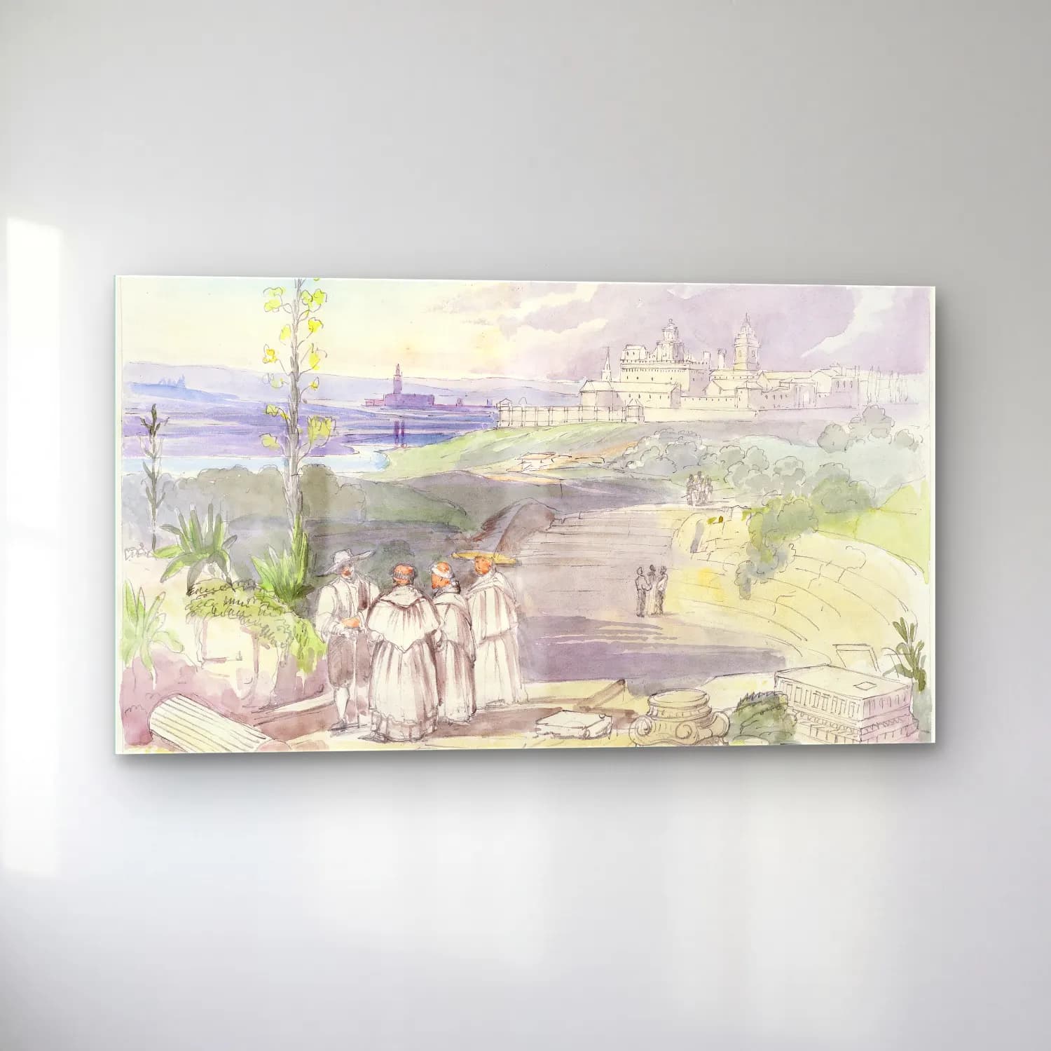 Charles Hamilton Smith – Ruins of the Ancient City of Italica, Seville in the… cam tablo — sol açıdan görünüm