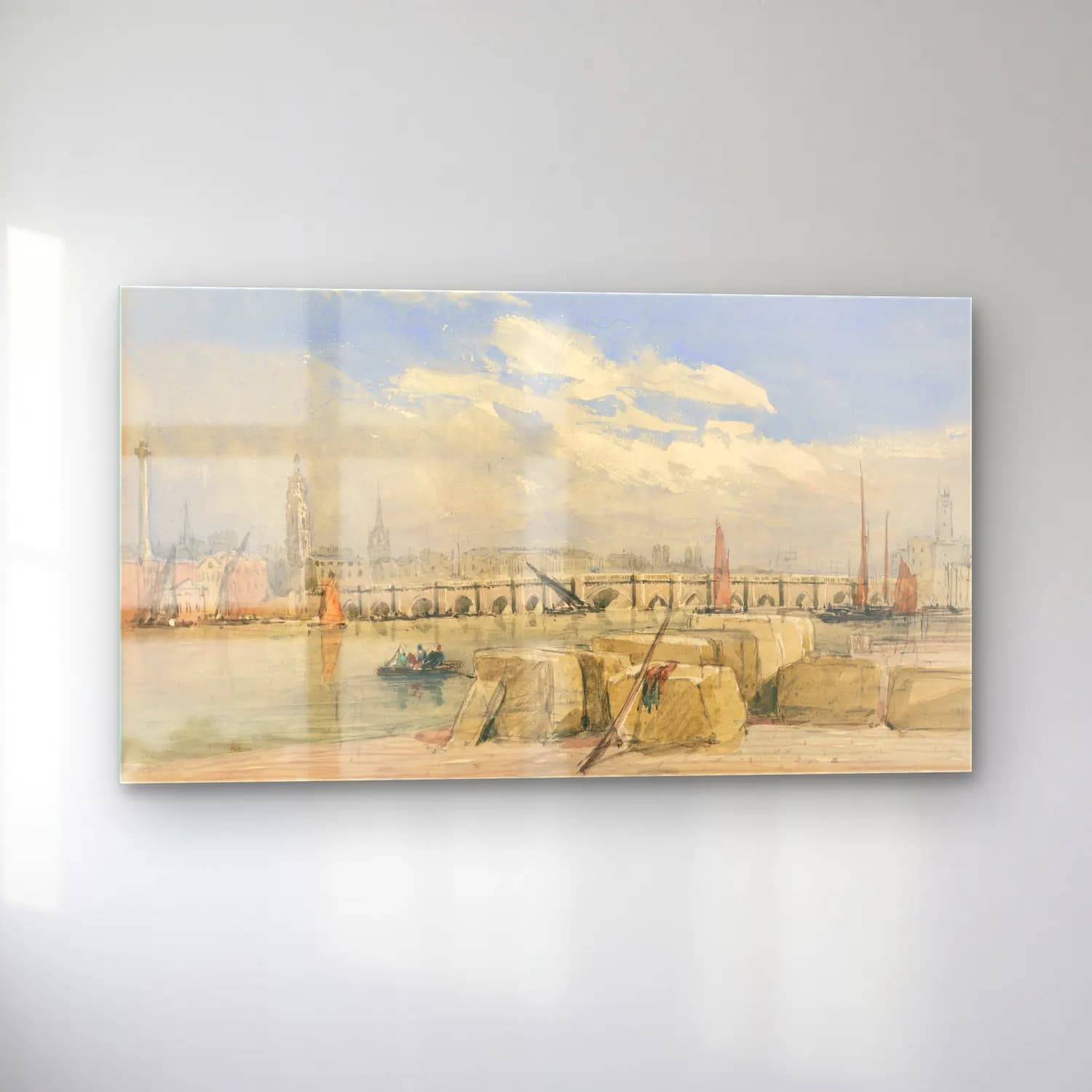 David Cox – London Bridge (before 1831) cam tablo — sol açıdan görünüm