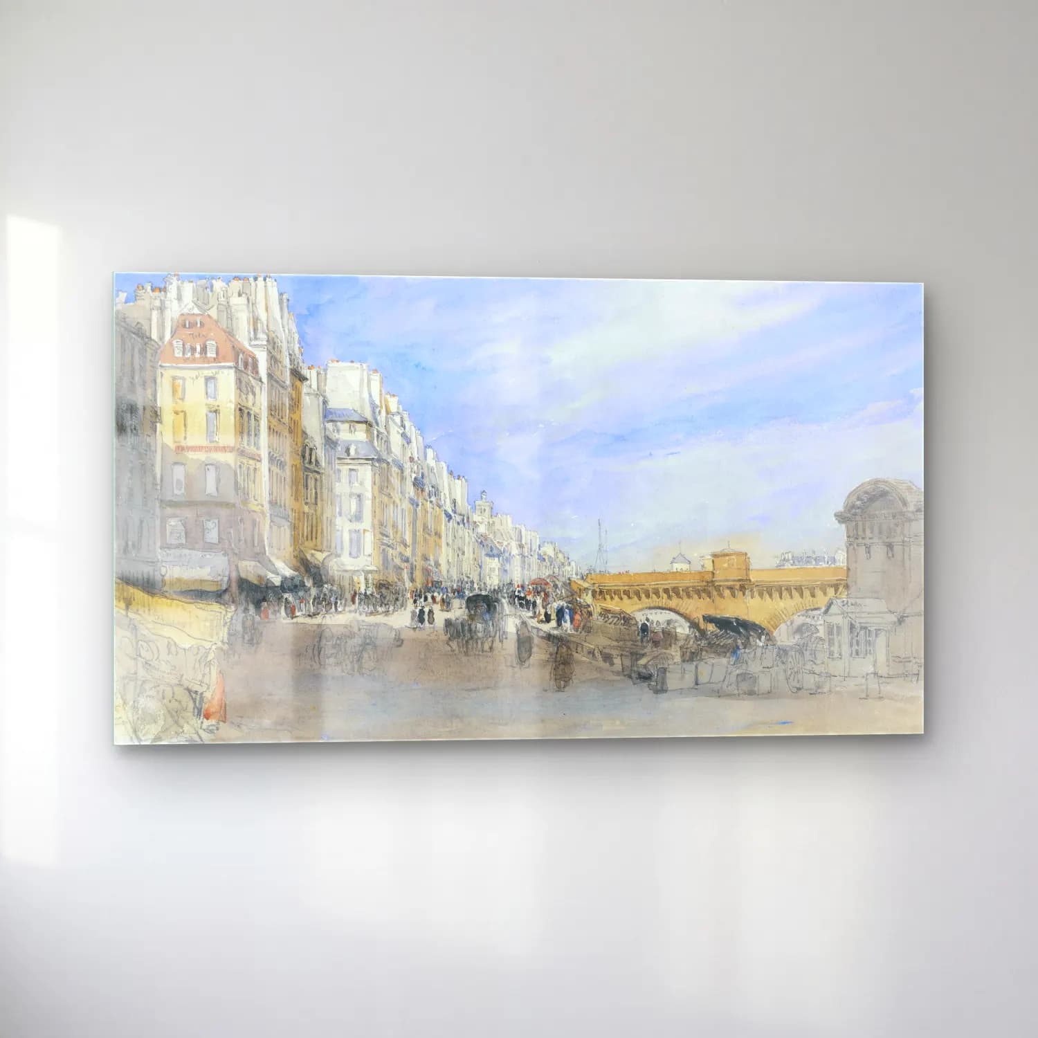 David Cox – Pont Neuf from the Quai de l’Ecole, Paris cam tablo — sol açıdan görünüm