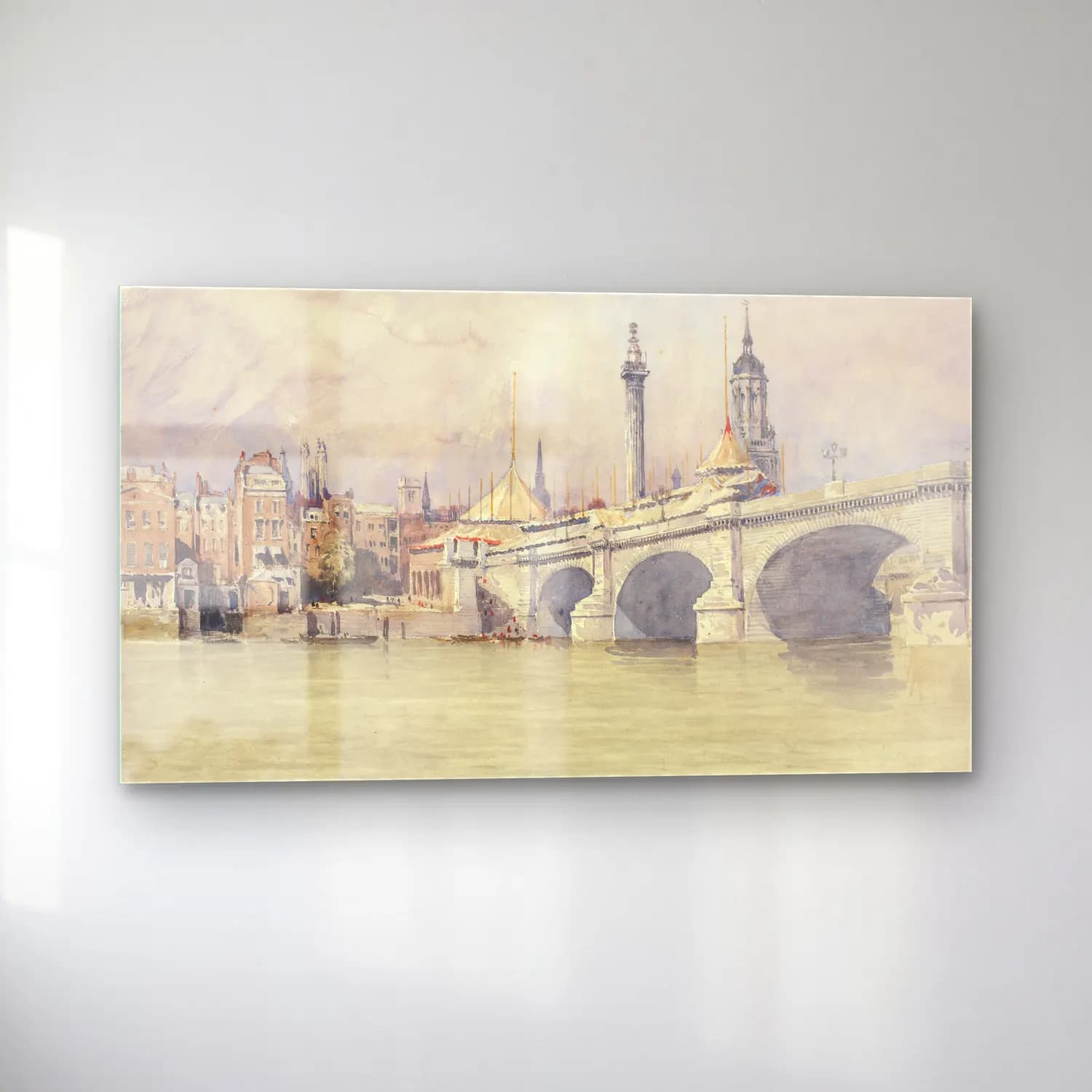 David Cox – The Opening of the New London Bridge cam tablo — sol açıdan görünüm