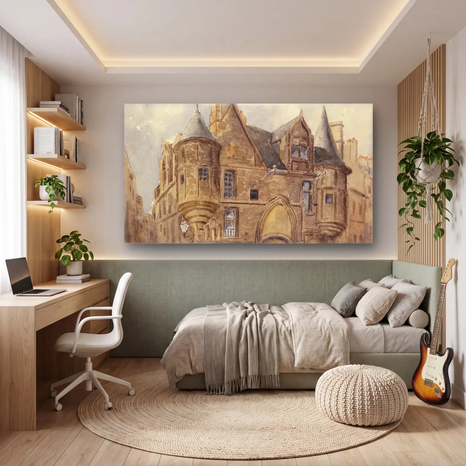 Frederic Edwin Church – Hotel de Sens, Paris cam tablo — genç odasında
