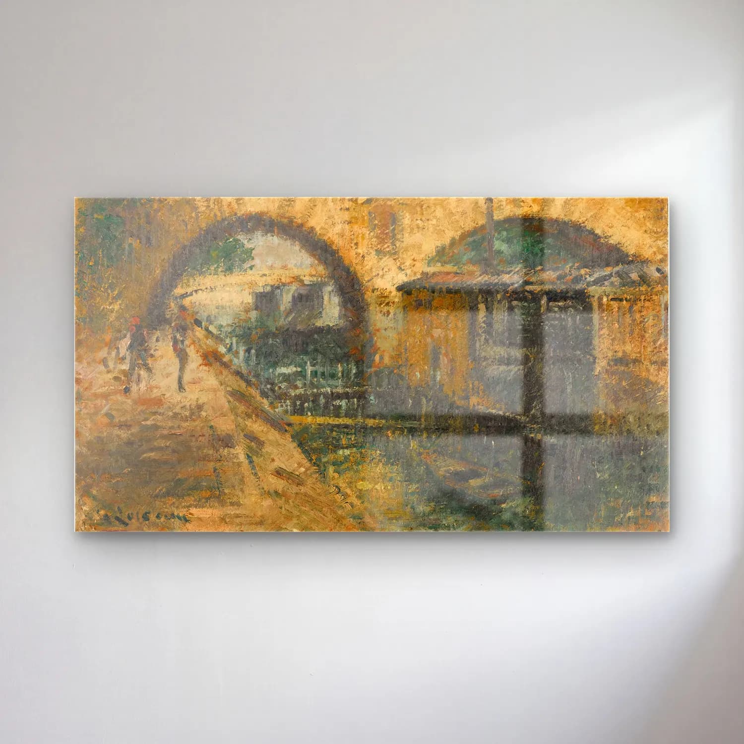 Gustave Loiseau – Pont Marie, Paris cam tablo — Gustave Loiseau – Pont Marie, Paris — empresyonist venedik kanalları