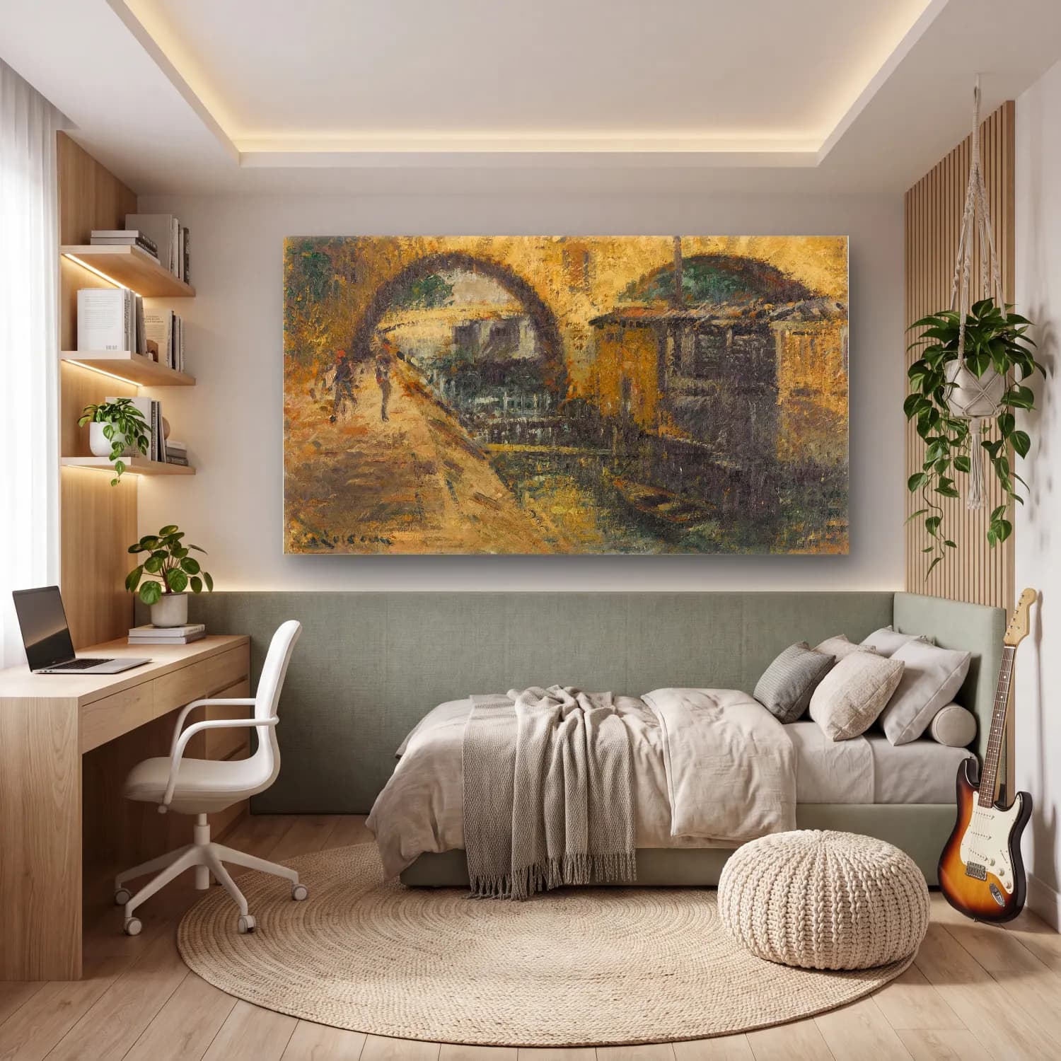 Gustave Loiseau – Pont Marie, Paris cam tablo — genç odasında