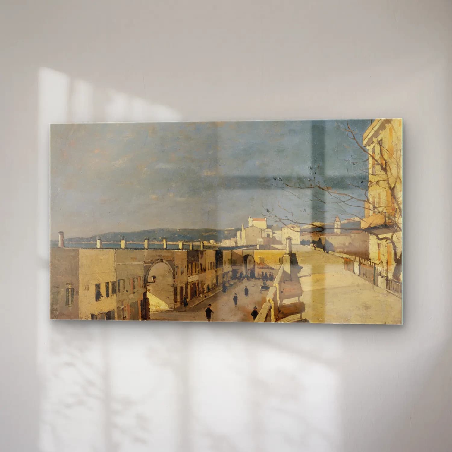 Henri-Joseph Harpignies – Un quai à Nice, Les Ponchettes cam tablo — sağ açıdan görünüm