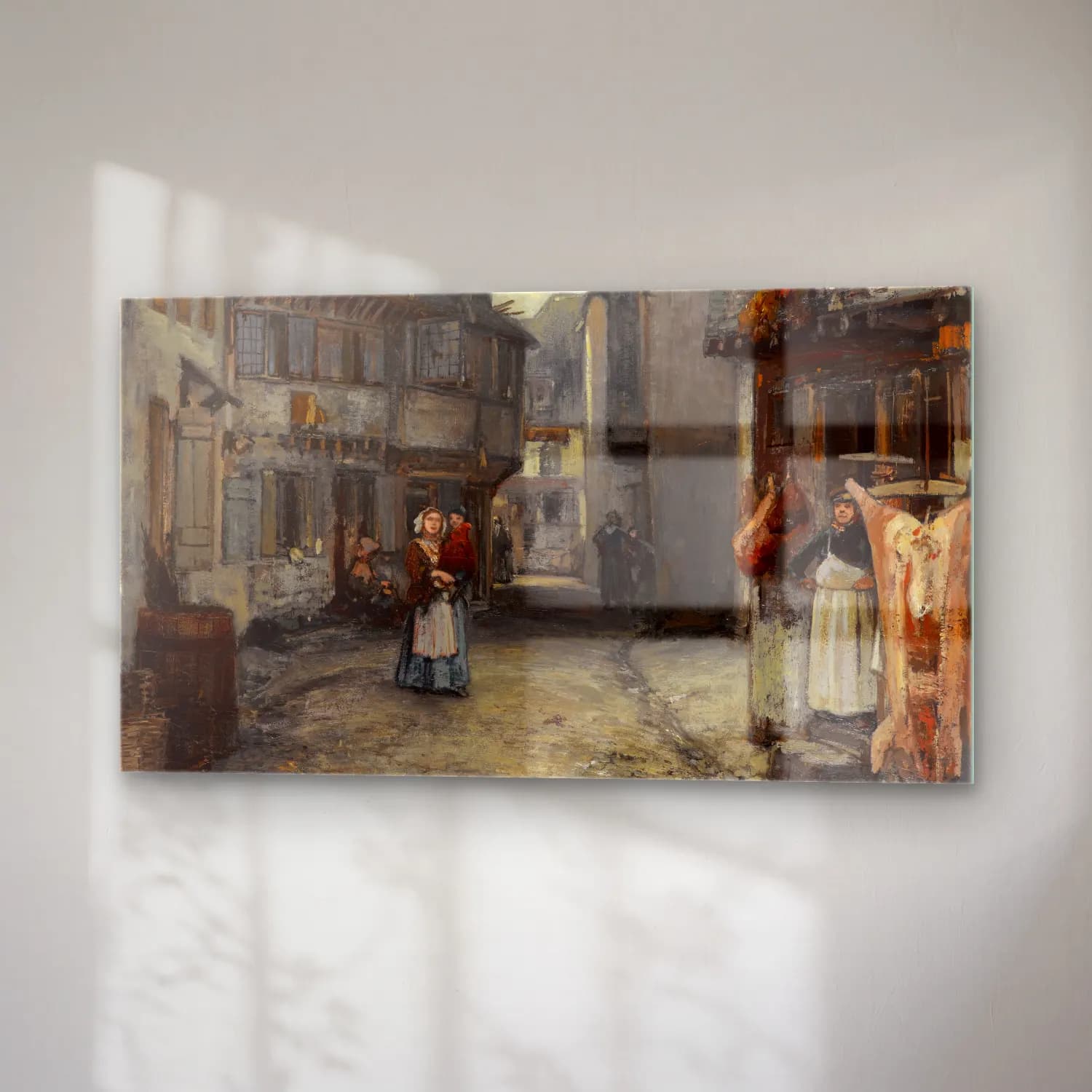 Johan Barthold Jongkind – A street in Landerneau cam tablo — sağ açıdan görünüm