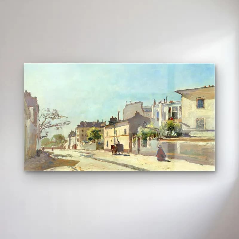 Johan Barthold Jongkind – Rue Nôtre-Dame, Paris cam tablo — Johan Barthold Jongkind – Rue Nôtre-Dame, Paris — empresyonist köy sokağı