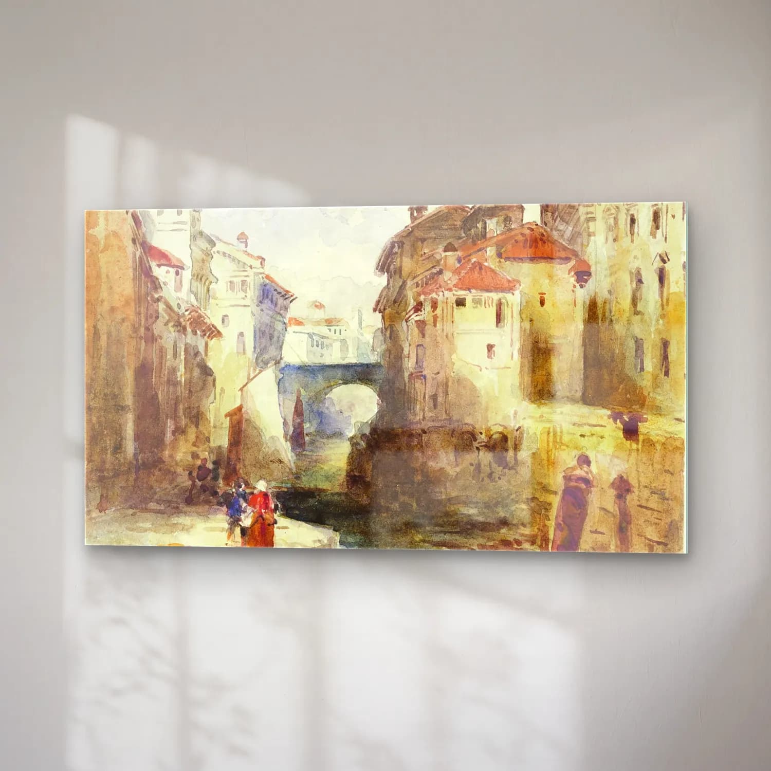Richard Parkes Bonington – French Town, Buildings and River cam tablo — sağ açıdan görünüm