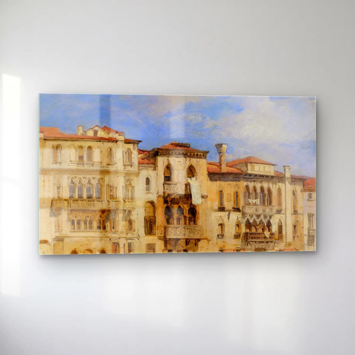 Richard Parkes Bonington – The Palazzi Manolesso-Ferro, Venice cam tablo — sol açıdan görünüm