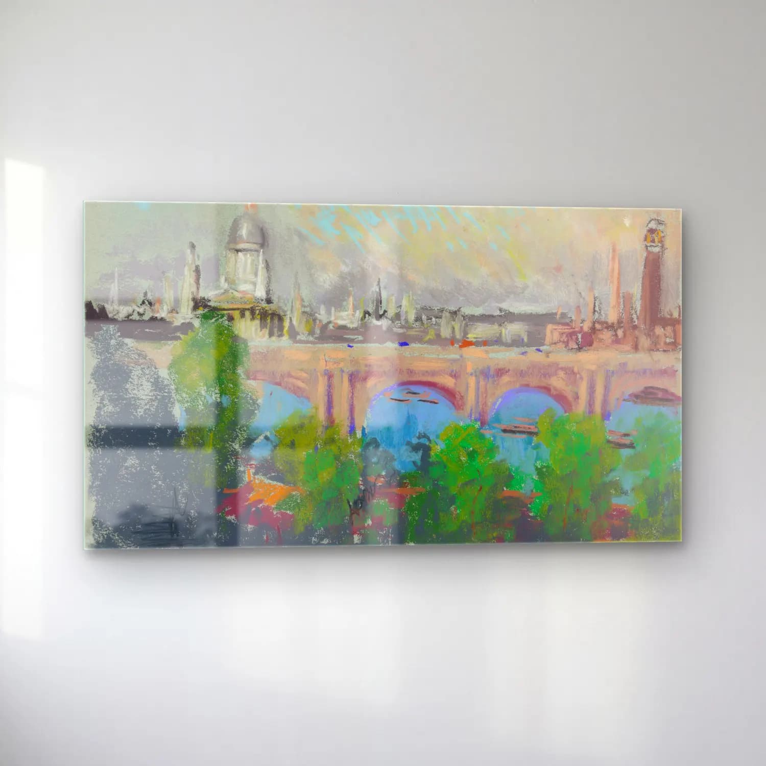 Joseph Pennell – London over Waterloo Bridge cam tablo — sol açıdan görünüm