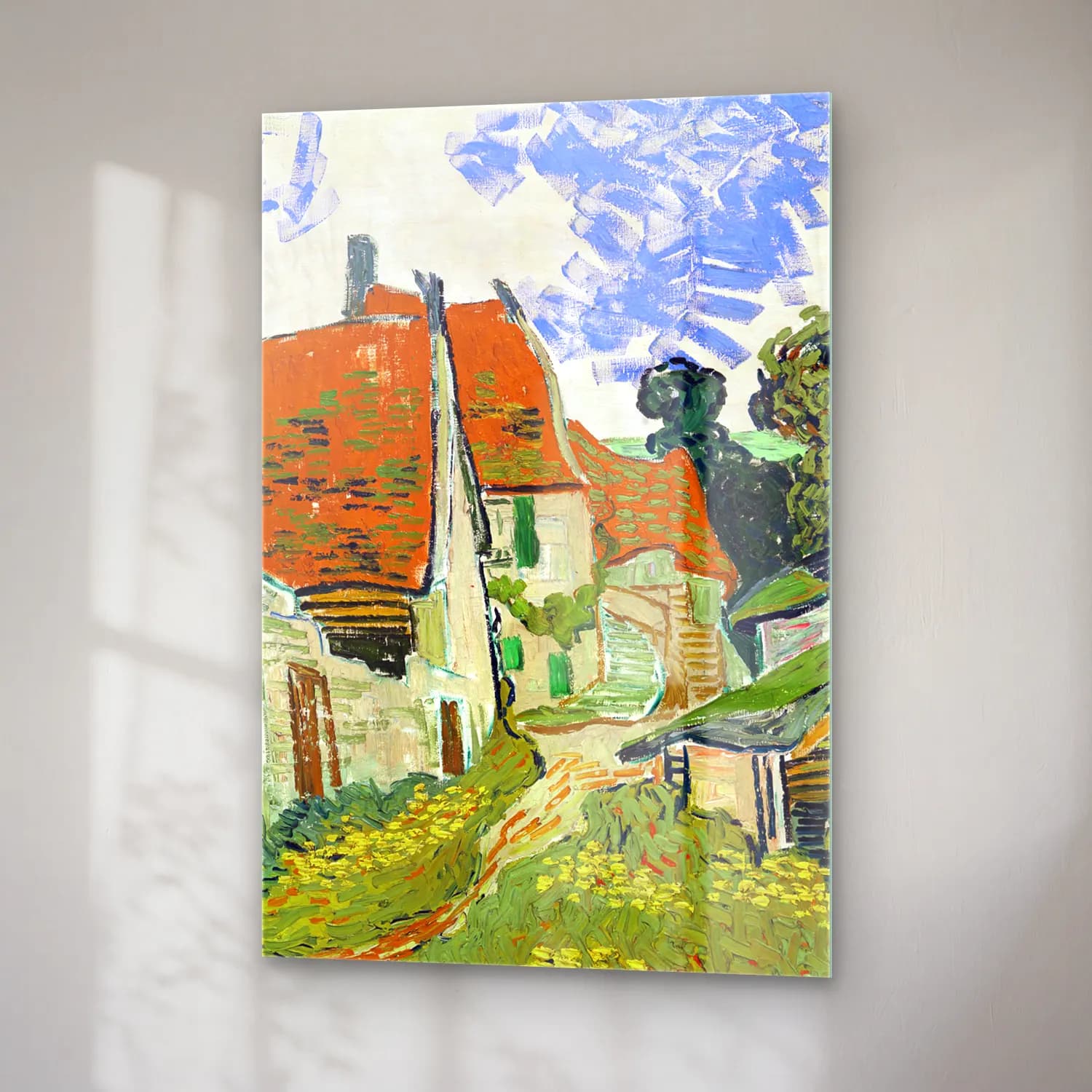 Vincent van Gogh – Street in Auvers-sur-Oise cam tablo — sağ açıdan görünüm