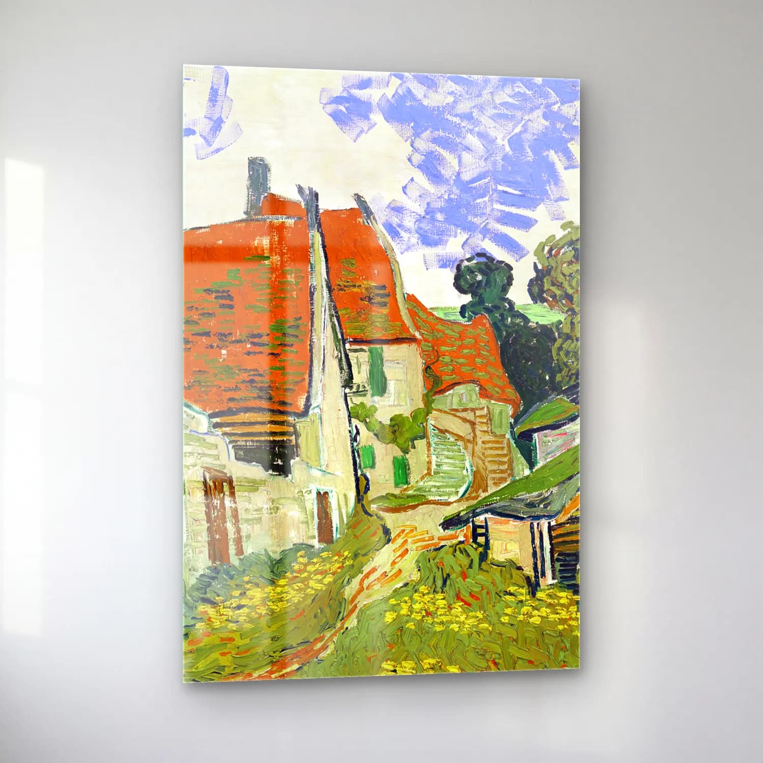 Vincent van Gogh – Street in Auvers-sur-Oise cam tablo — sol açıdan görünüm
