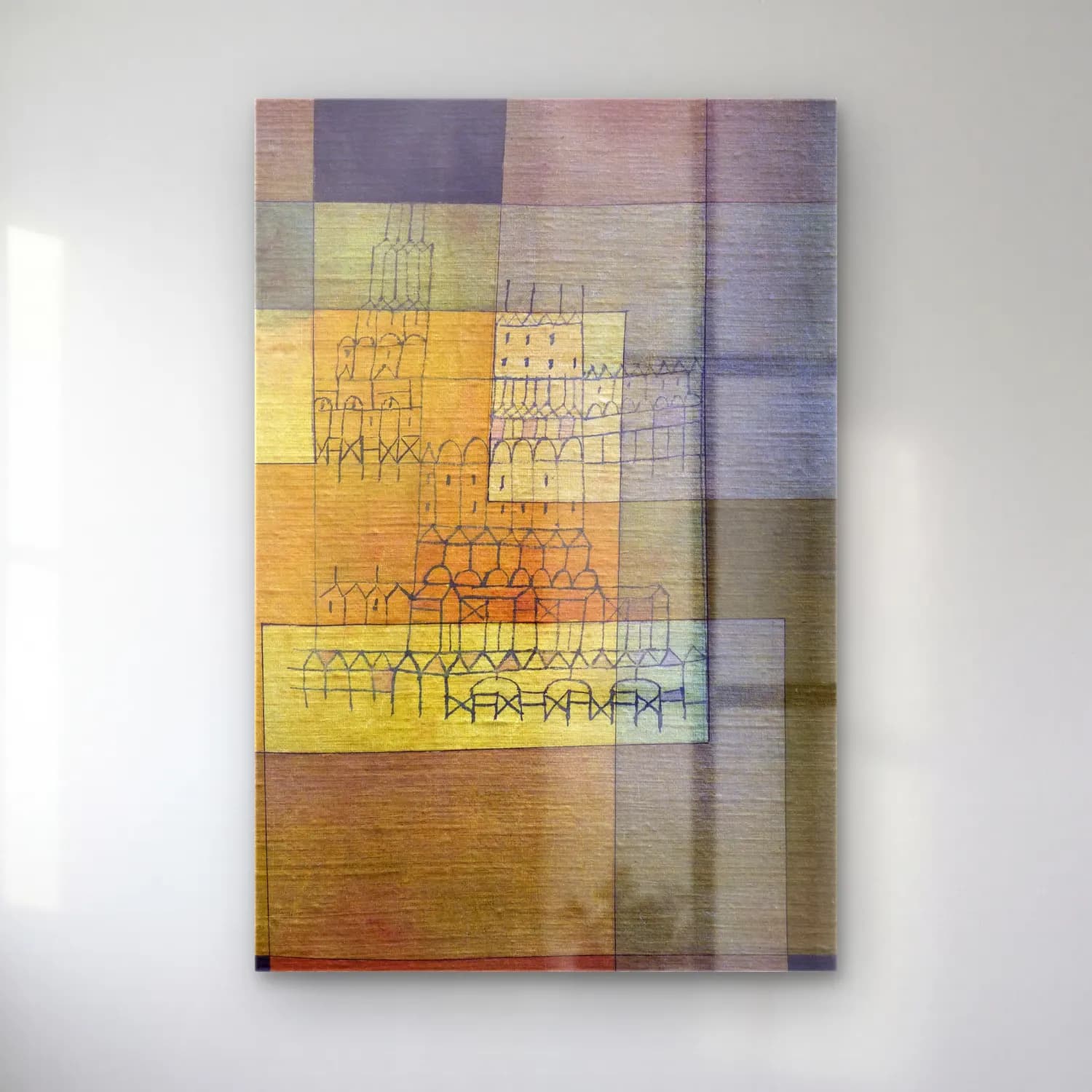Paul Klee – Polyphonic Architecture cam tablo — Paul Klee – Polyphonic Architecture — modern soyut şato