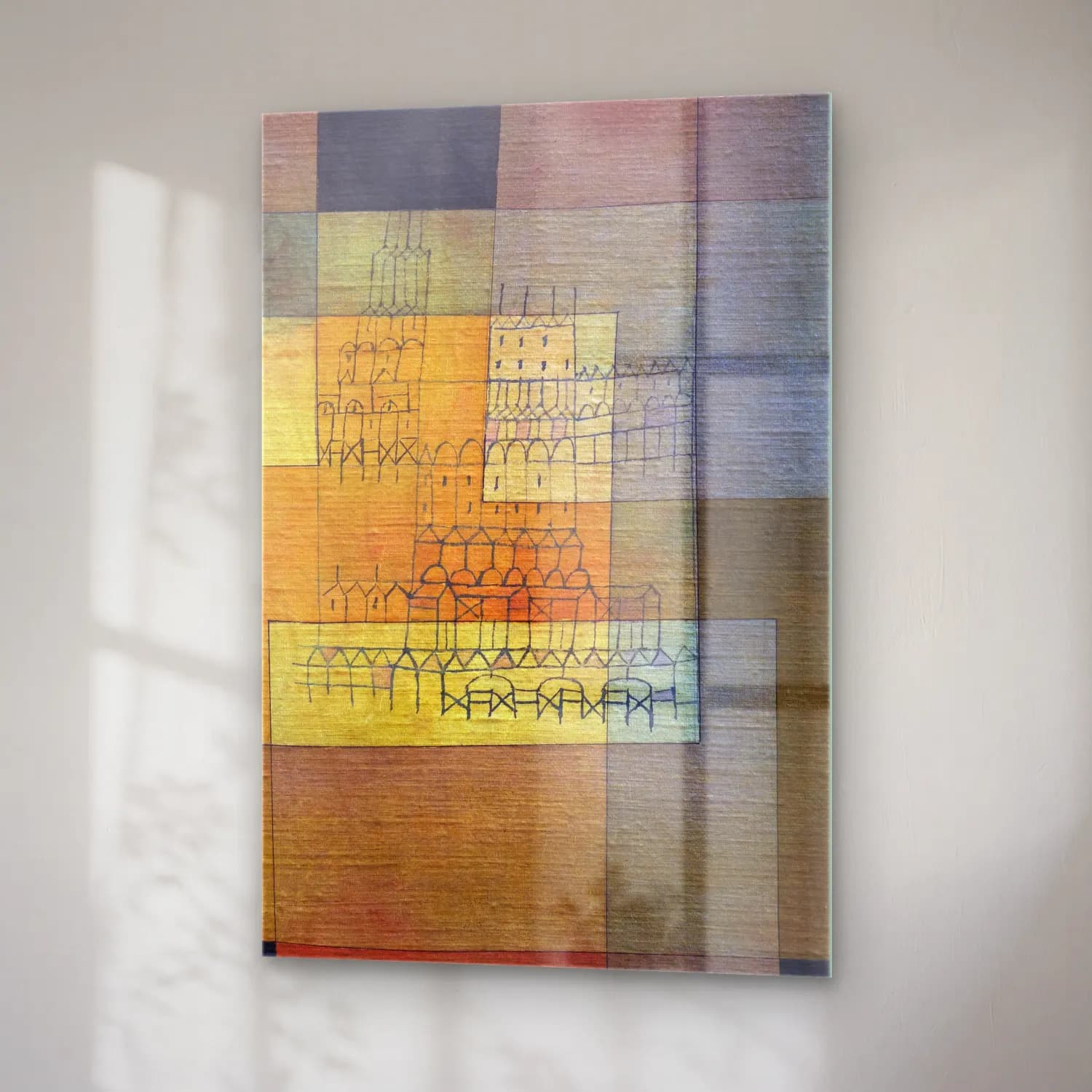 Paul Klee – Polyphonic Architecture cam tablo — sağ açıdan görünüm