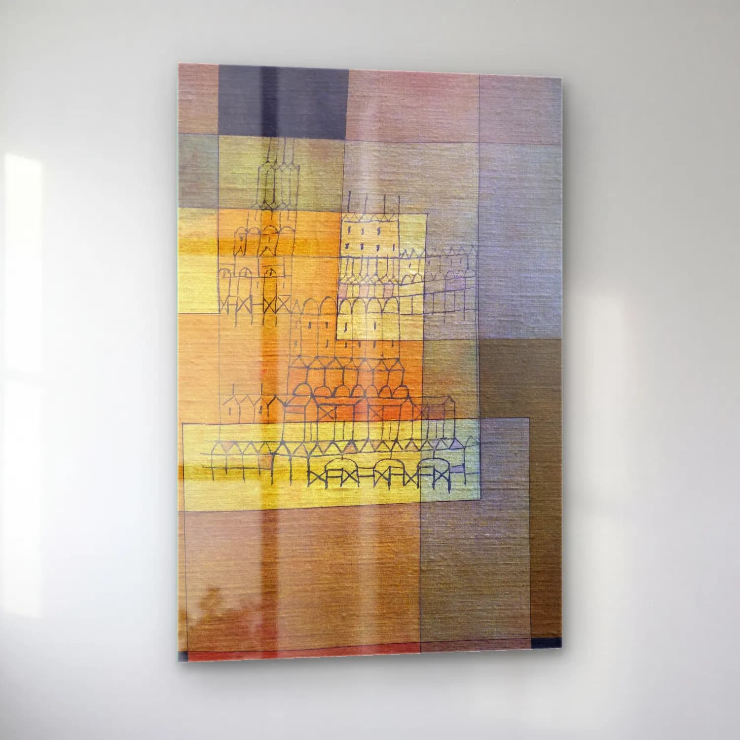 Paul Klee – Polyphonic Architecture cam tablo — sol açıdan görünüm