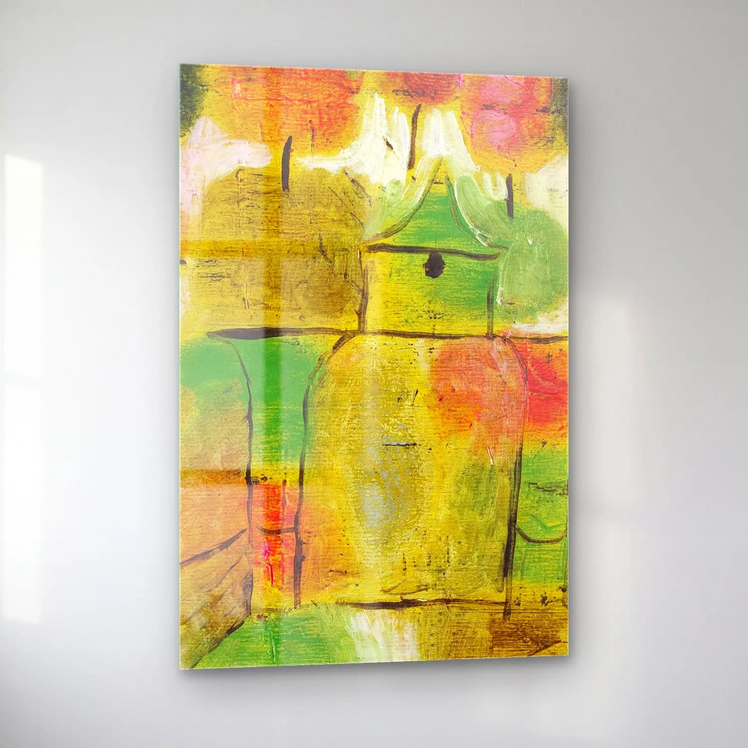 Paul Klee – Baum und Architektur–Rhythmen (Tree and… cam tablo — sol açıdan görünüm