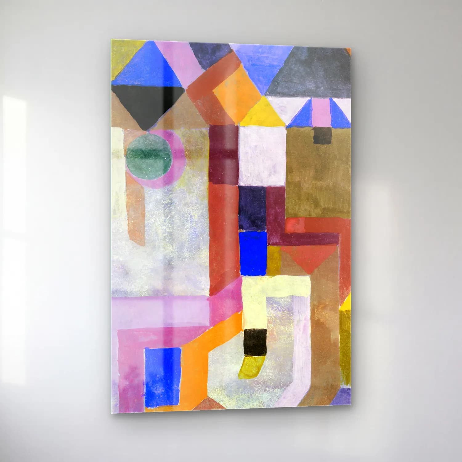 Paul Klee – Colorful Architecture cam tablo — sol açıdan görünüm