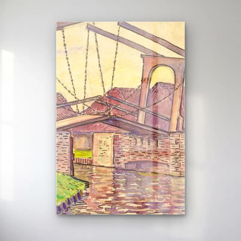 Theo van Rysselberghe – Pont en Hollande cam tablo — Theo van Rysselberghe – Pont en Hollande — suluboya köprü