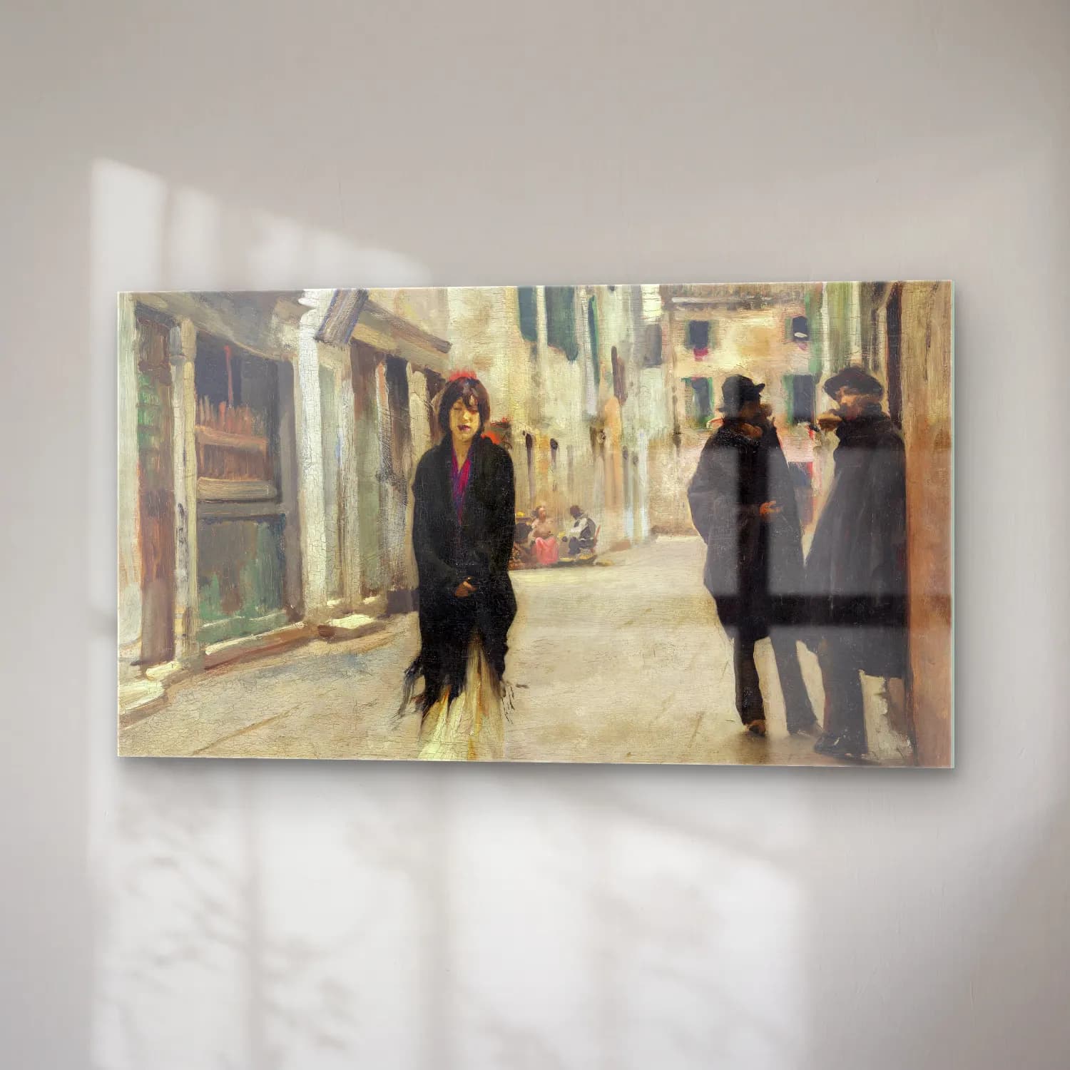 John Singer Sargent – Street in Venice cam tablo — sağ açıdan görünüm