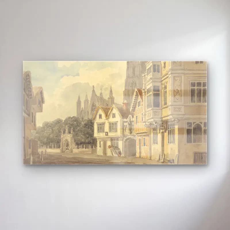 Michael Angelo Rooker – View in Oxford cam tablo — Michael Angelo Rooker – View in Oxford — vintage katedral