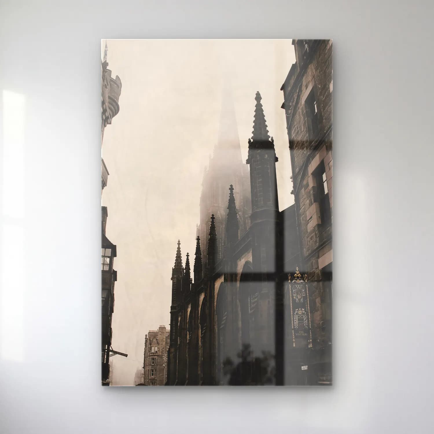 Siyah Beyaz Katedral – Siyah Beyaz Tonlar cam tablo — Siyah Beyaz Katedral – Siyah Beyaz Tonlar — siyah beyaz katedral