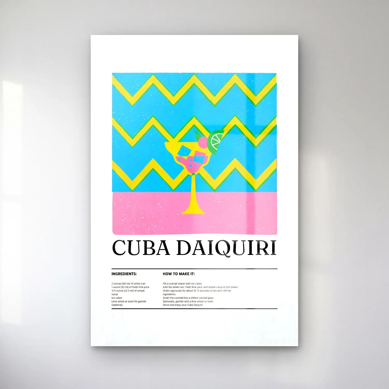 Vintage Poster Kokteyl No. 8 cam tablo — Vintage Poster Kokteyl No. 8 — vintage poster kokteyl